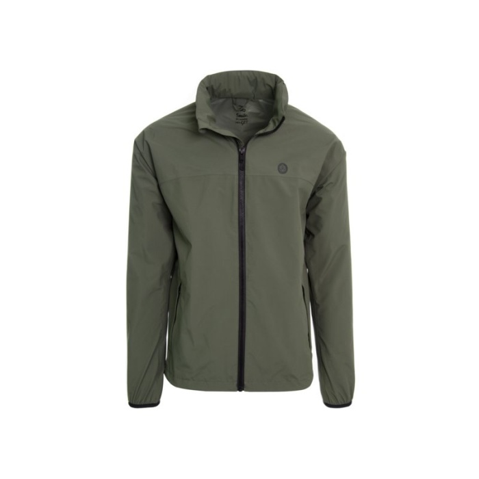 Agu go rain jacket essential army green Groen