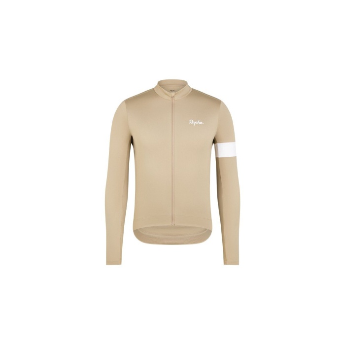 Rapha Jersey 24 Core Thermal Long Sleeve Large Lig TAN