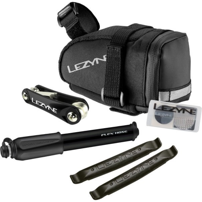 Lezyne Saddle Bag Caddy (M) with Hand Pump Sport Drive HP Black