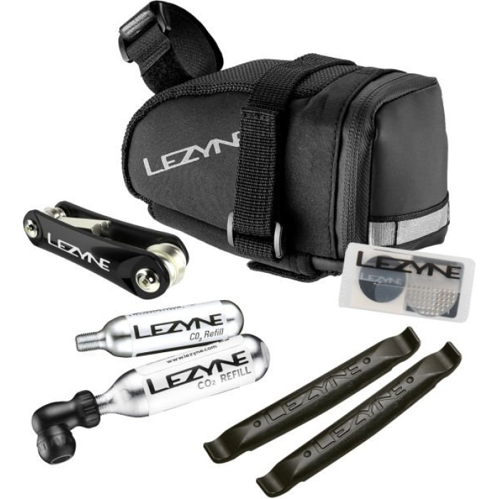 Lezyne Saddle Bag Caddy (M) with CO2 Kit Black