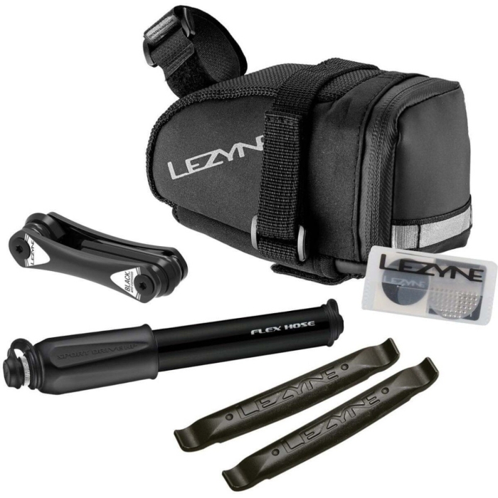 Lezyne Saddle Bag Caddy (M) with Hand Pump Sport Drive HP Black